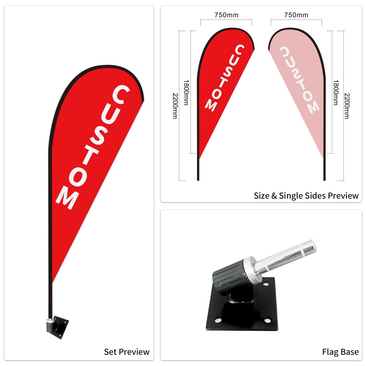 Custom Branded Teardrop Flags Australia