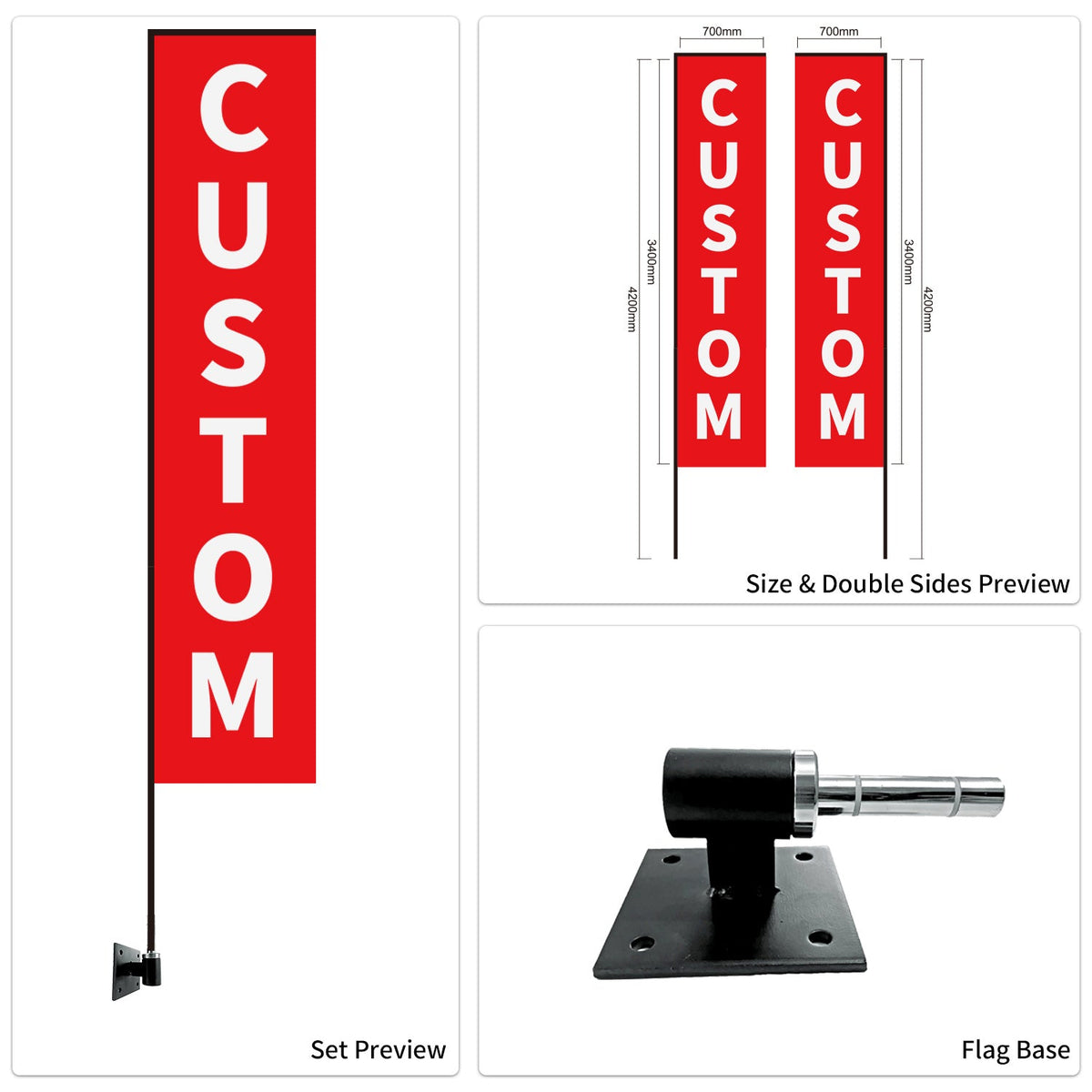 Custom Branded Flat Top Flags