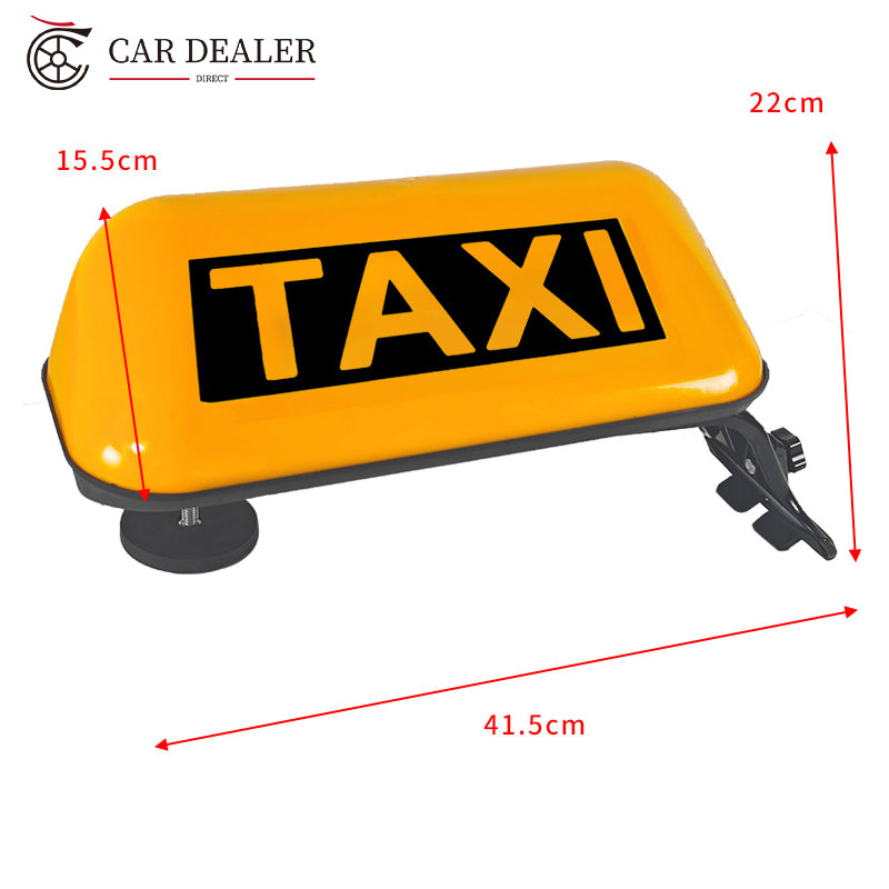 12V Illuminated Taxi Roof Sign with Magnetic Support & Clamp