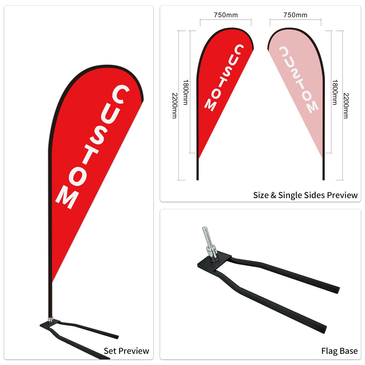 Custom Branded Teardrop Flags Australia