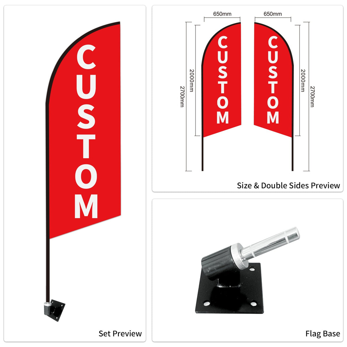 Used Car Dealership Outdoor Lot Advertising Swooper Flags