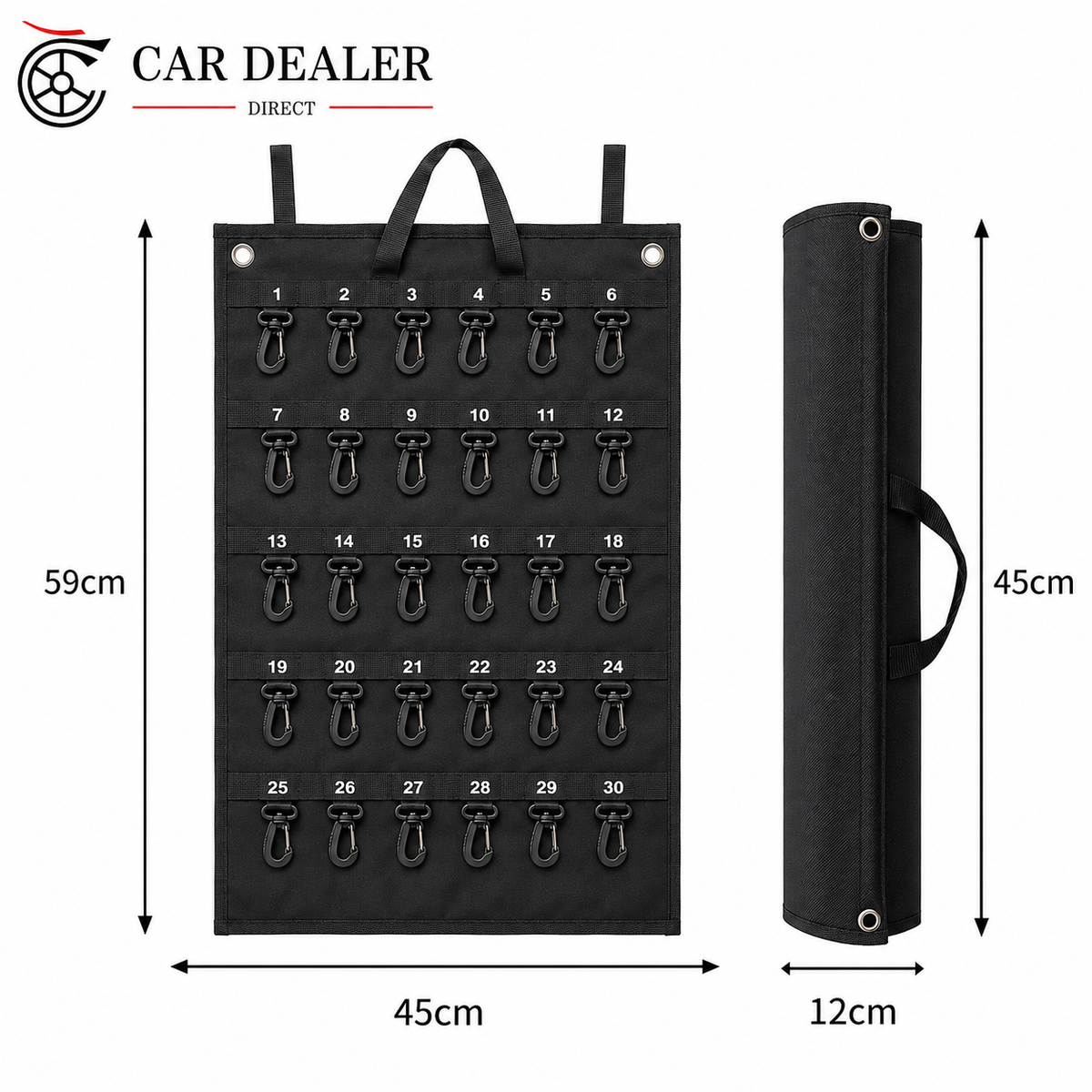 30 Hooks Rollable Key Case