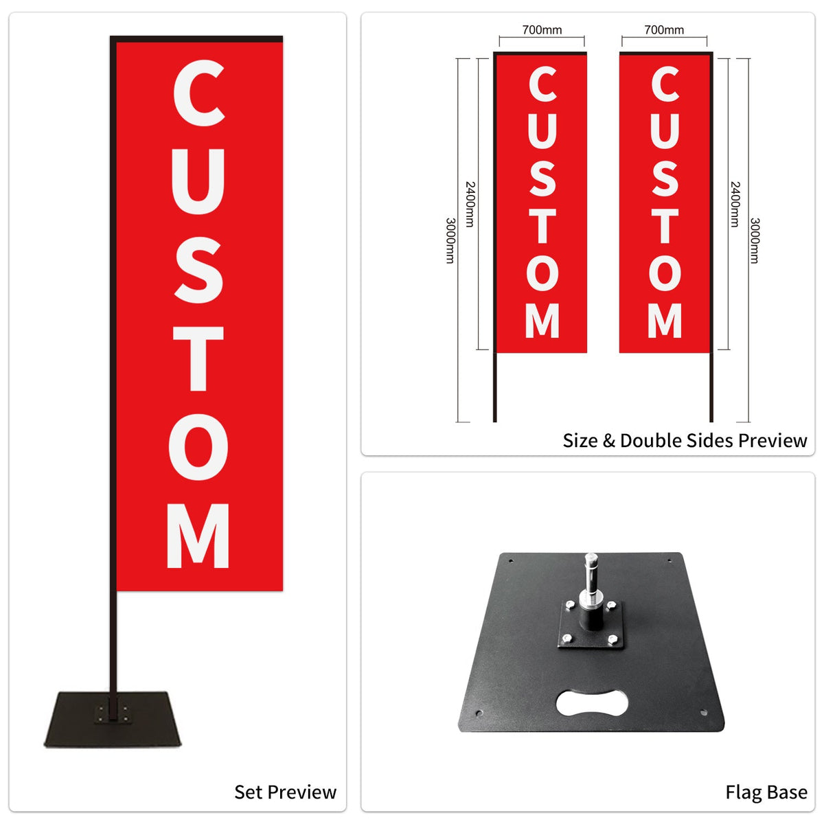 Custom Branded Flat Top Flags