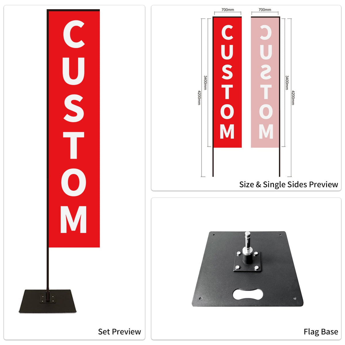 Custom Branded Flat Top Flags