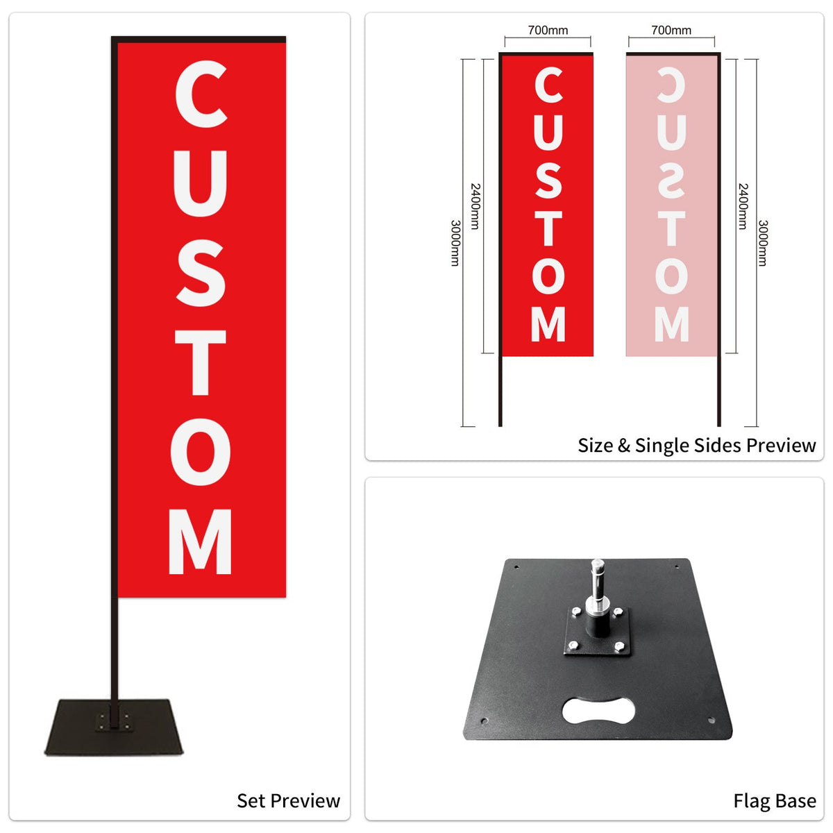Custom Branded Flat Top Flags