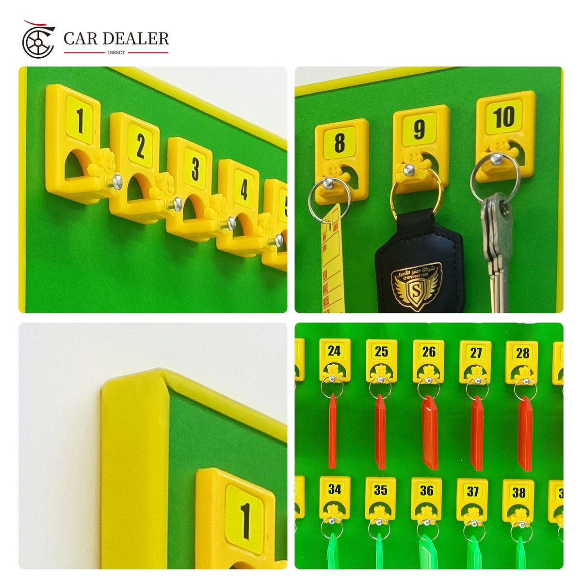 50 Hook Pet-Themed Wooden Key Holder Board