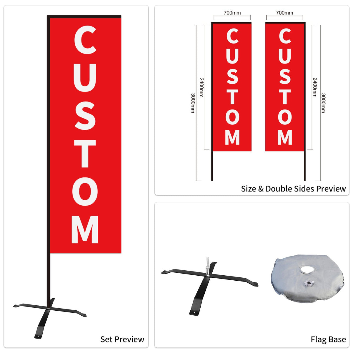 Custom Branded Flat Top Flags