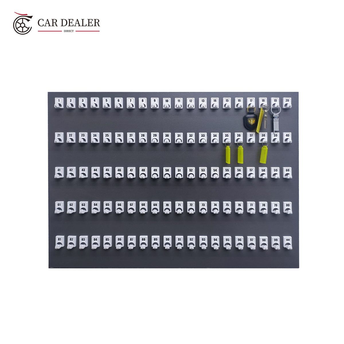100 Position Key Holder Rack for Dealership Key Management