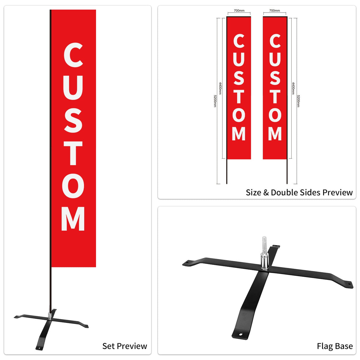Custom Branded Flat Top Flags
