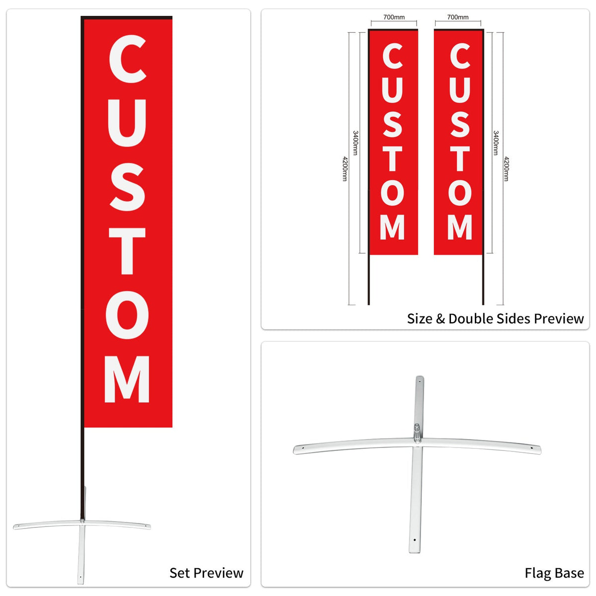Custom Branded Flat Top Flags