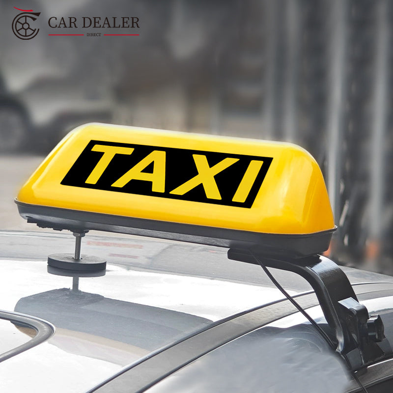 12V Illuminated Taxi Roof Sign with Magnetic Support & Clamp