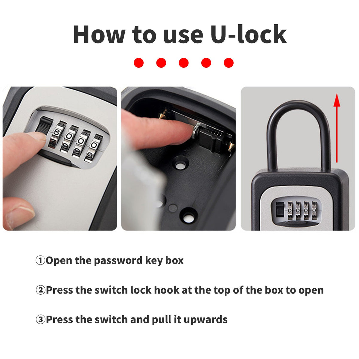 Wall Mounted House Key Safe Lock Holder Box Secure Car Key Box