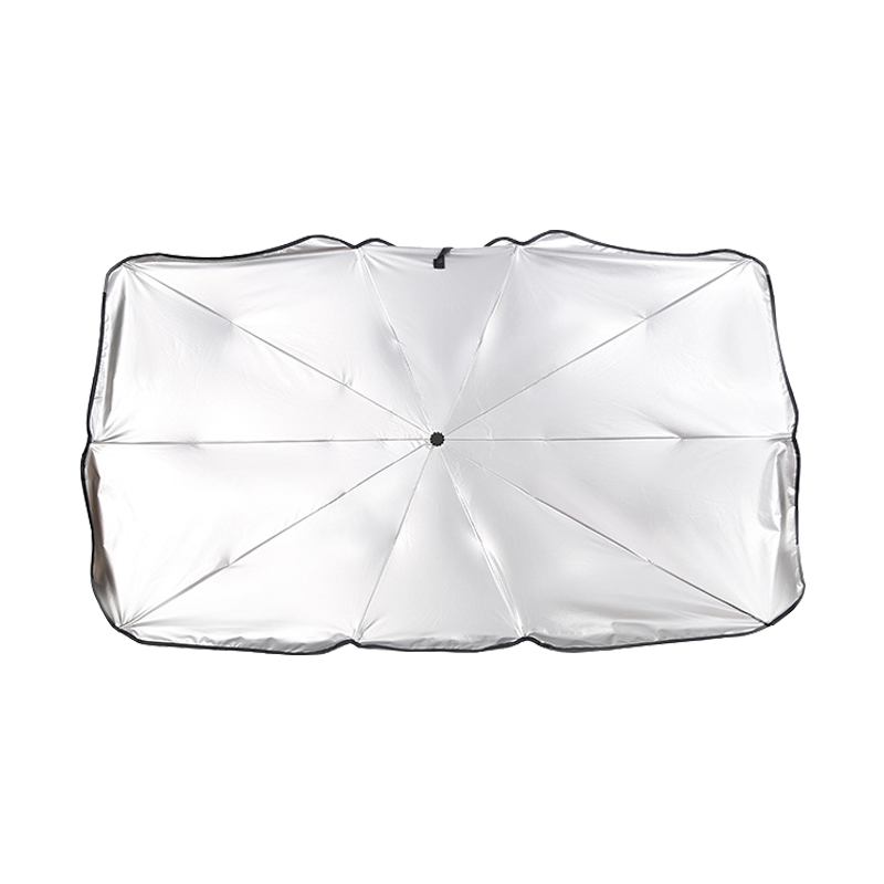 Titanium Silver Sun Protection Foldable Car Sun Shade Umbrella