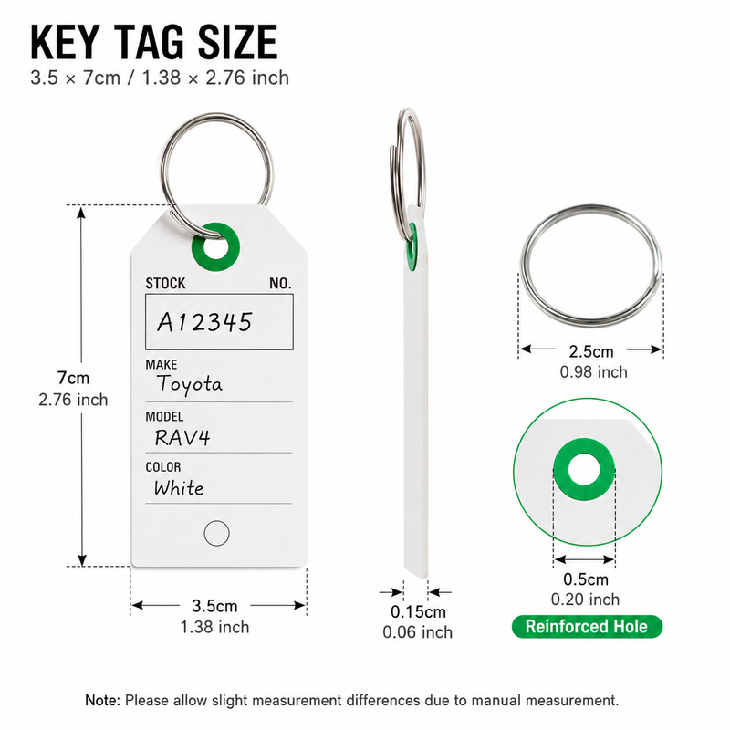 White-Ruled Paper Key Tags（250 per box）