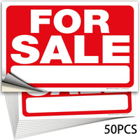Sale Sign for Car – 50/100PCS 10x7 Inch/25.4x17.8cm Premium Vinyl Decals – Weatherproof Self-Adhesive Stickers