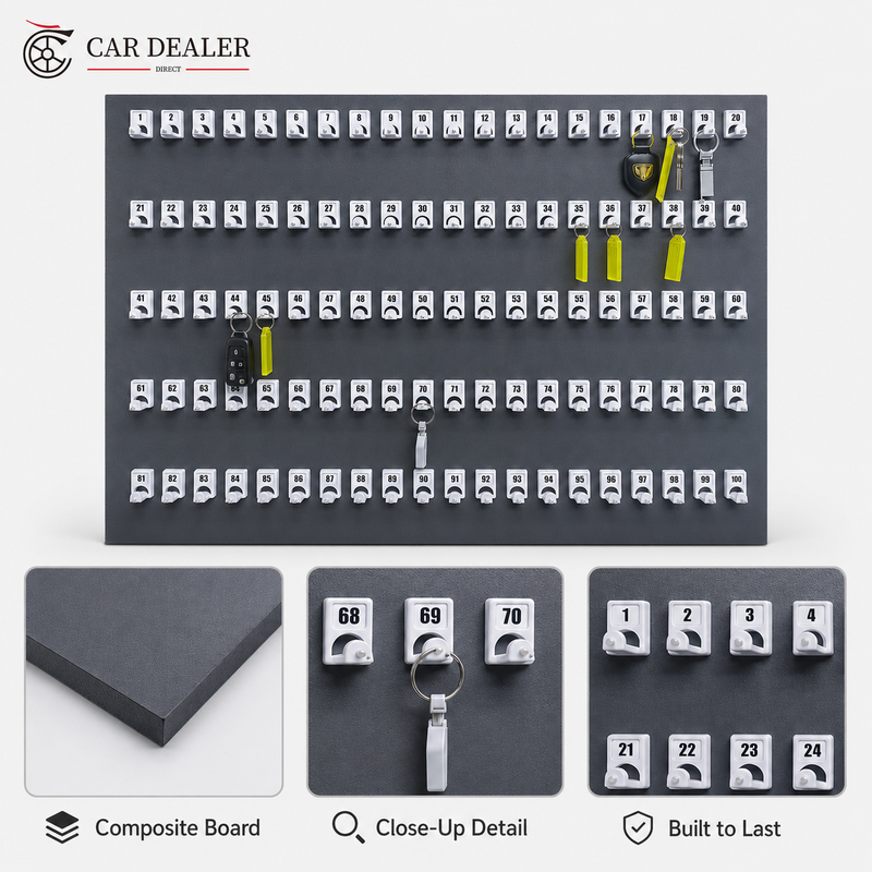 100 Position Key Holder Rack for Dealership Key Management