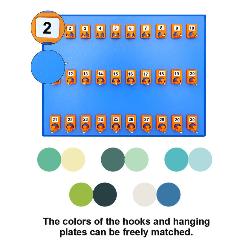 30 Hook Pet-Themed Wooden Key Holder Board