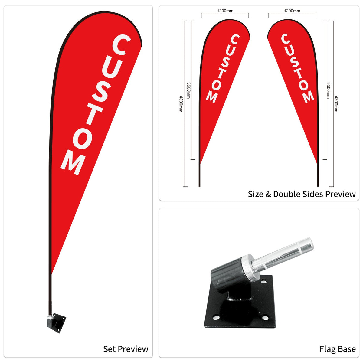 Used Car Dealership Tear Drop Flags
