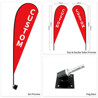 Used Car Dealership Tear Drop Flags