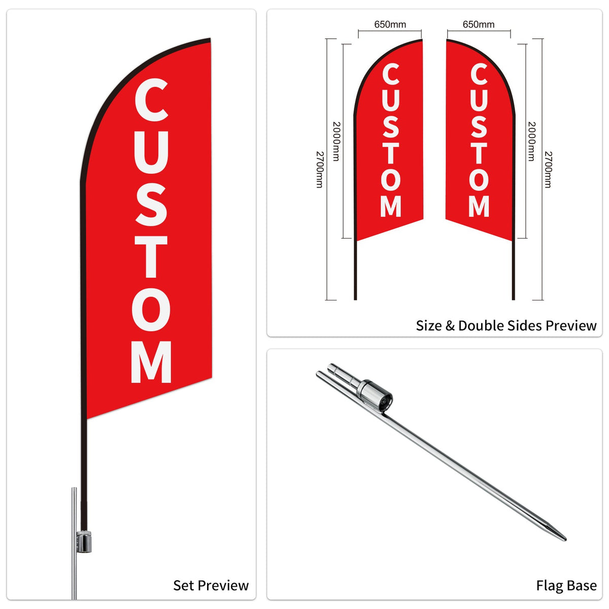 Used Car Dealership Outdoor Lot Advertising Swooper Flags