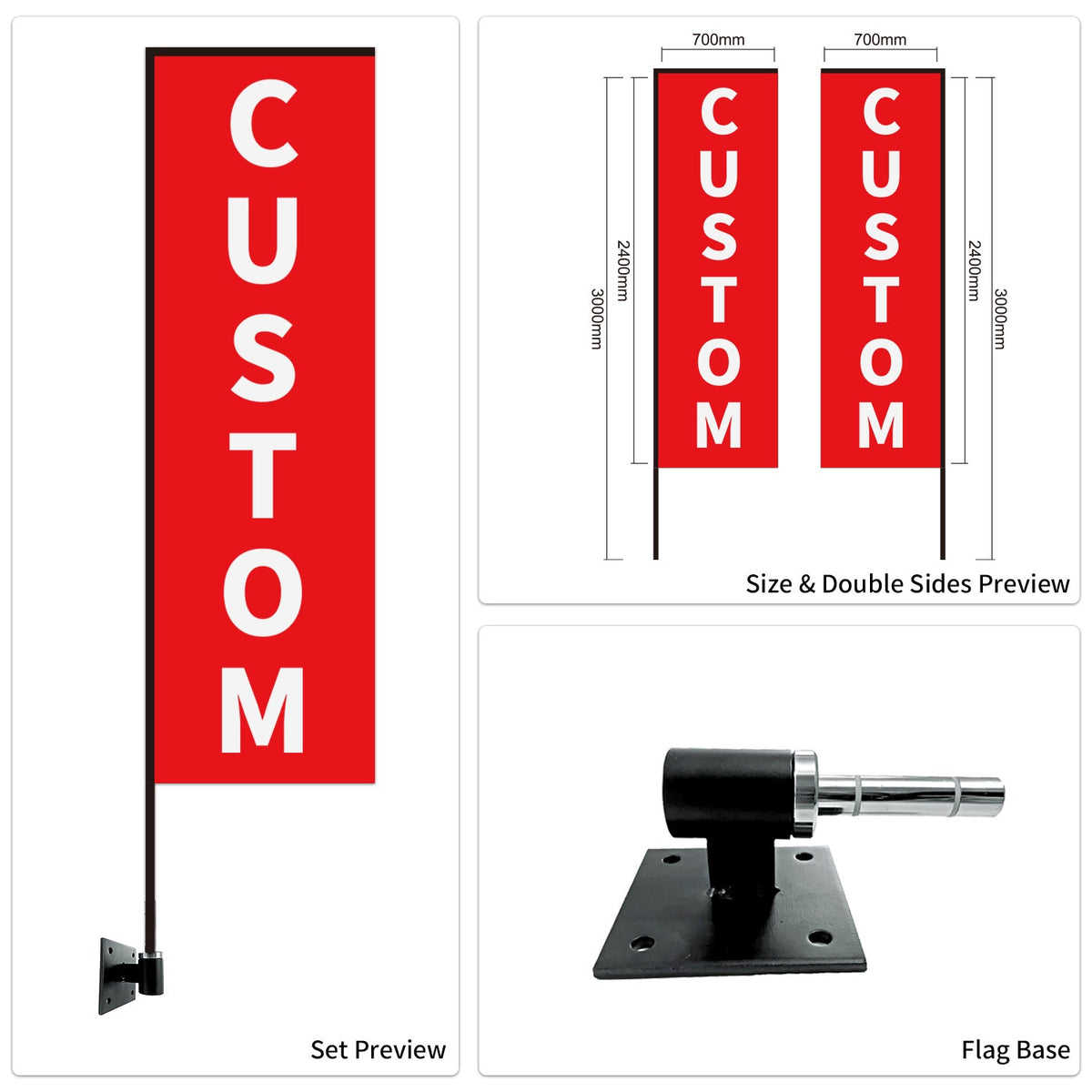Custom Branded Flat Top Flags