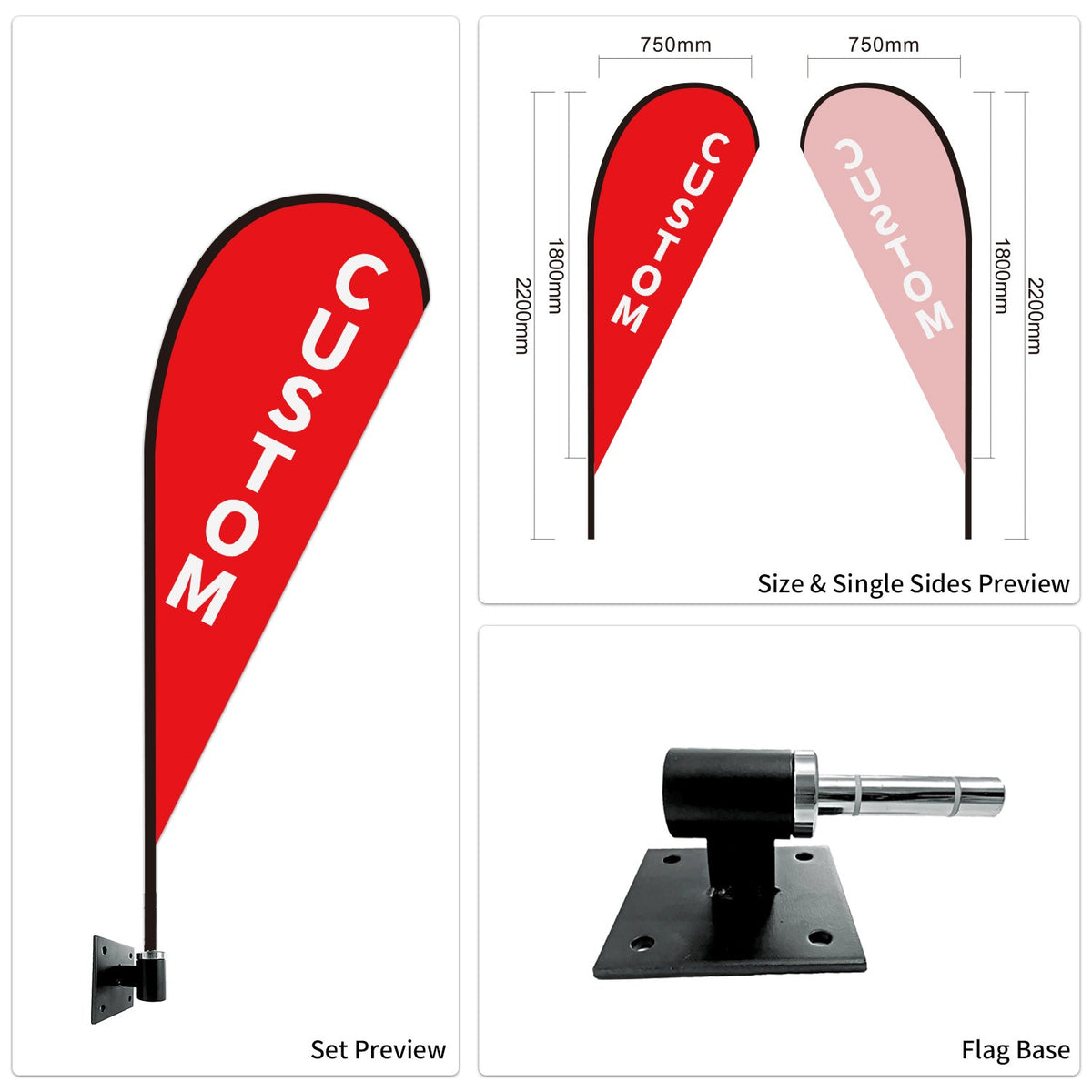 Custom Branded Teardrop Flags Australia