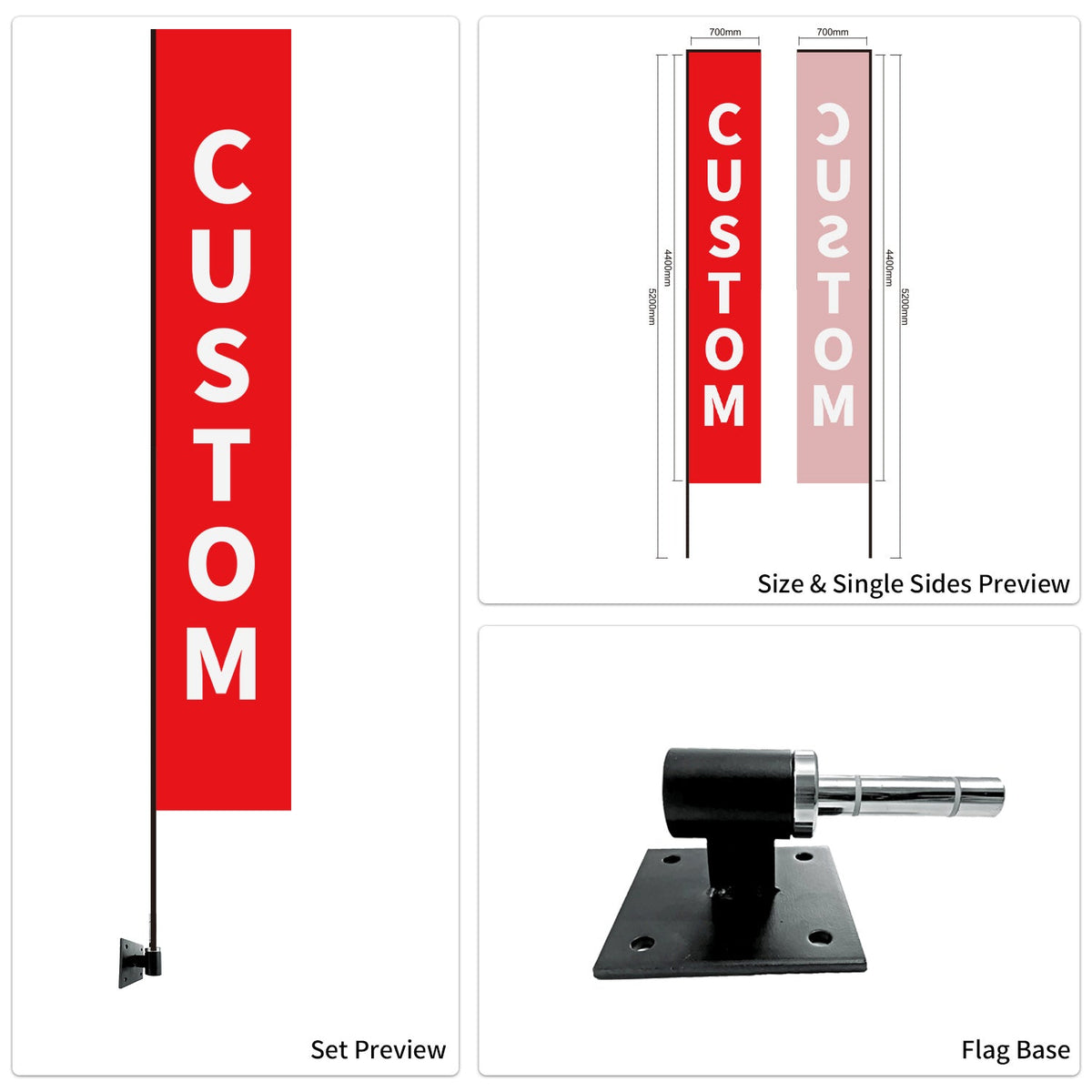 Custom Branded Flat Top Flags