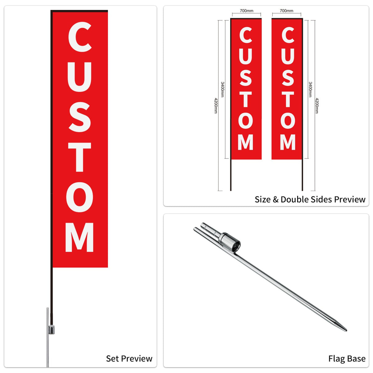 Custom Branded Flat Top Flags