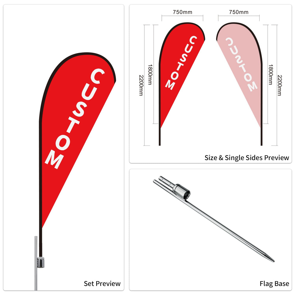 Used Car Dealership Tear Drop Flags