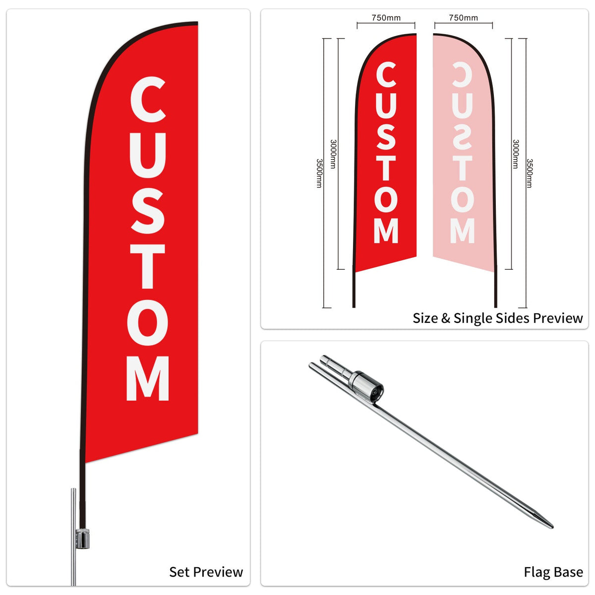 Caravans Advertising Feather Flags