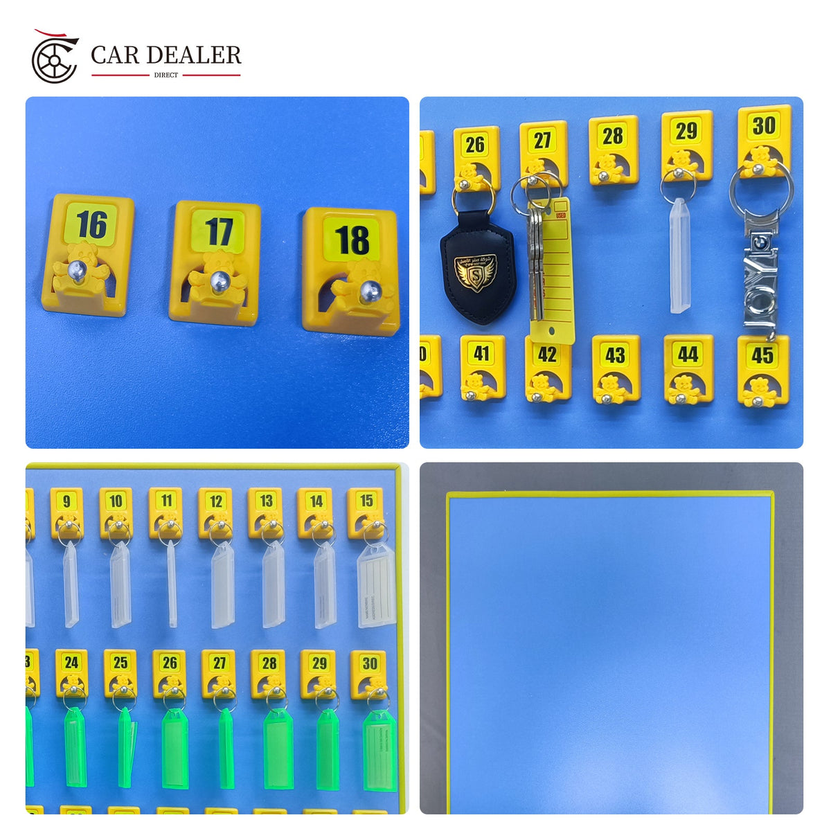 75 Hook Blue Key Holder Board for Dealerships & Facilities
