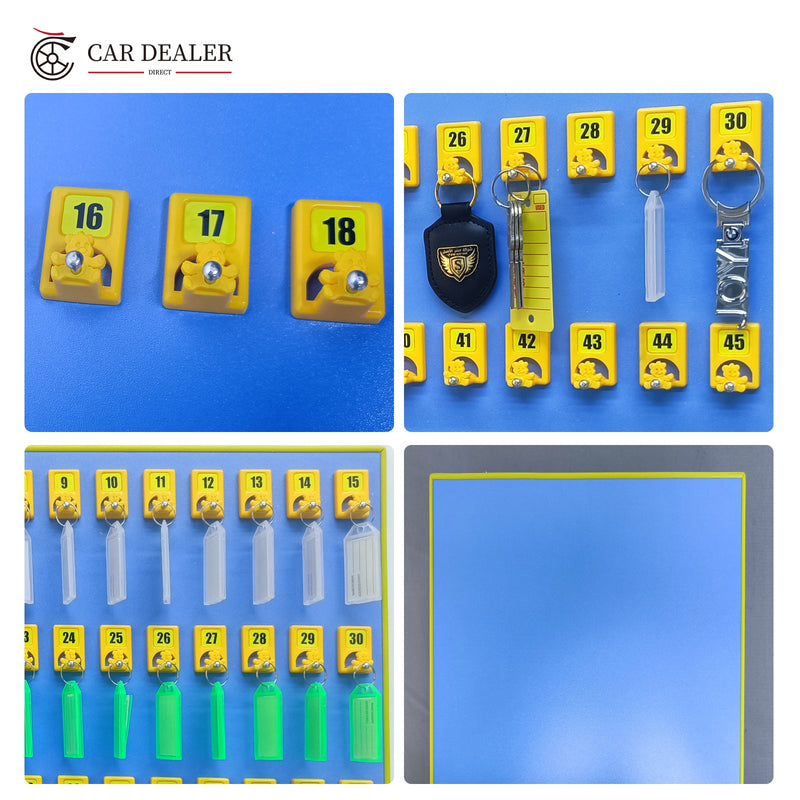 75 Hook Blue Key Holder Board for Dealerships & Facilities