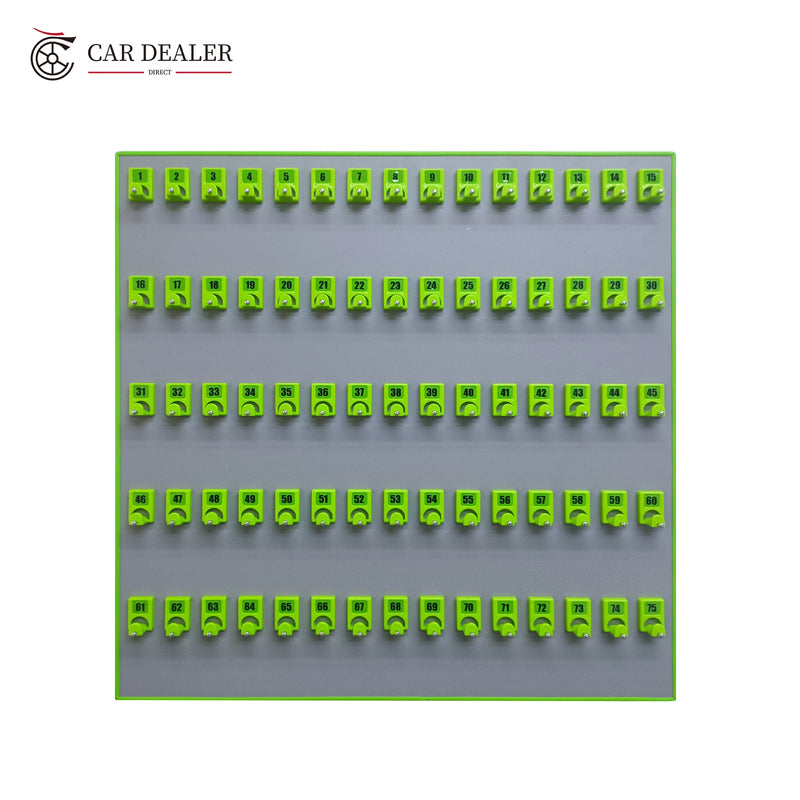 75 Hook Green Wall Mounted Key Holder Board