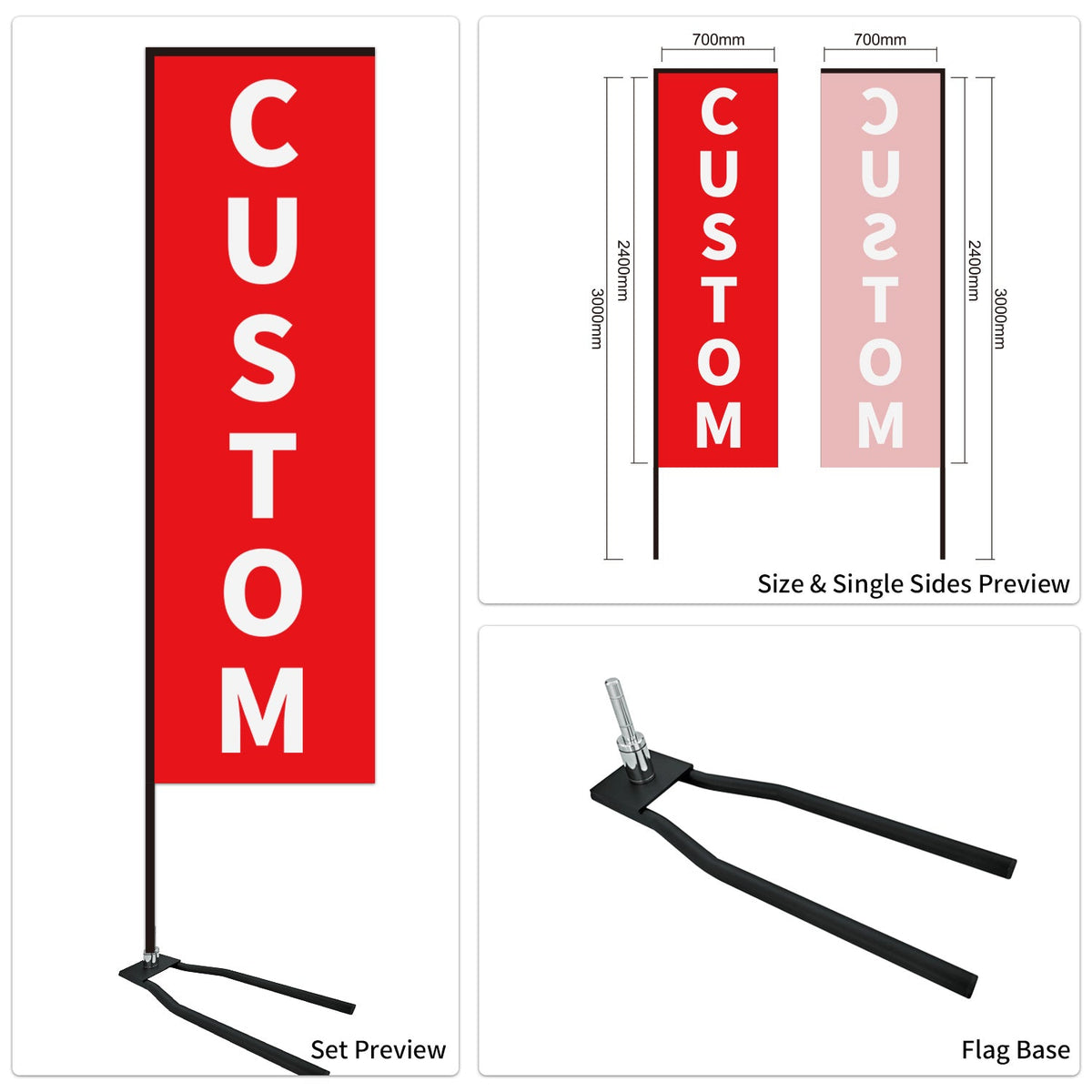 Custom Branded Flat Top Flags