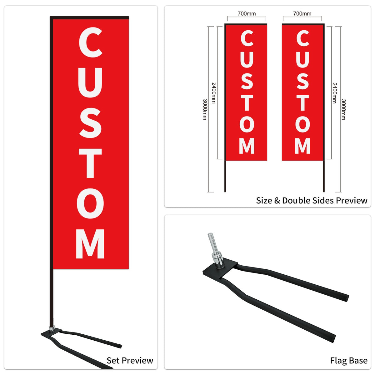 Custom Branded Flat Top Flags