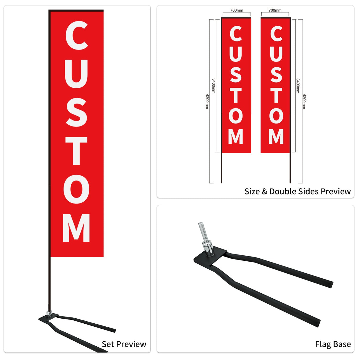 Custom Branded Flat Top Flags