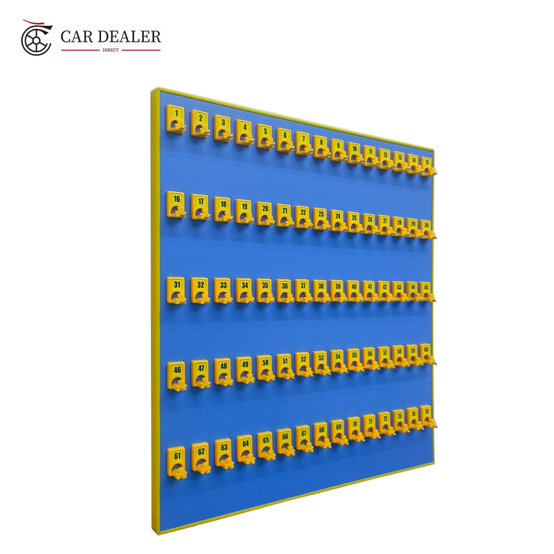 75 Hook Blue Key Holder Board for Dealerships & Facilities