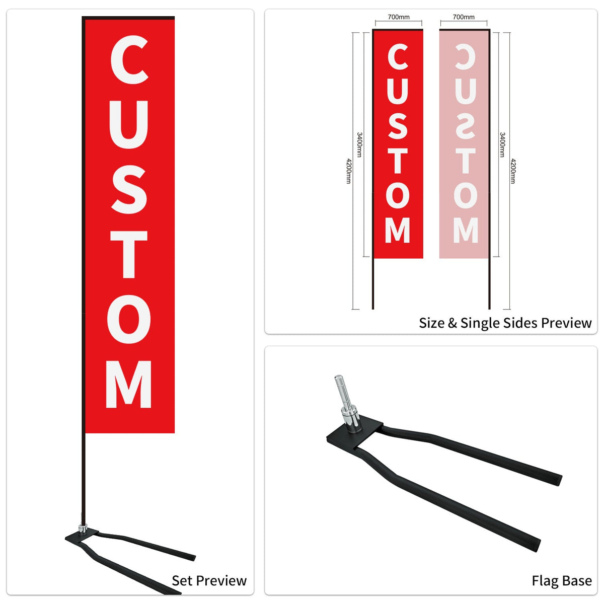 Custom Branded Flat Top Flags