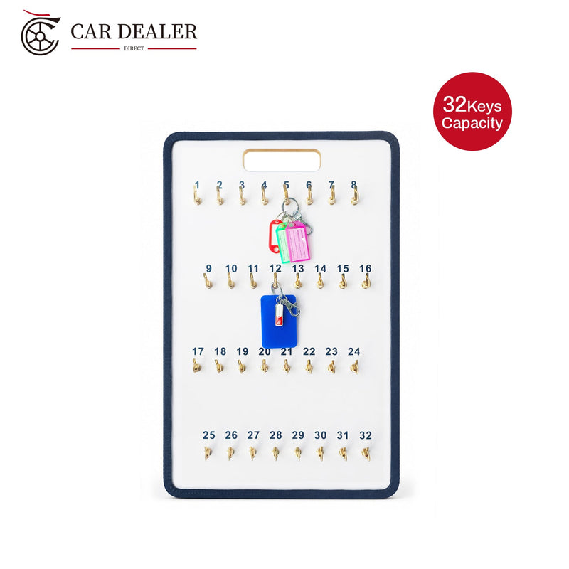 32 Hooks Wooden Car Key Hook Board