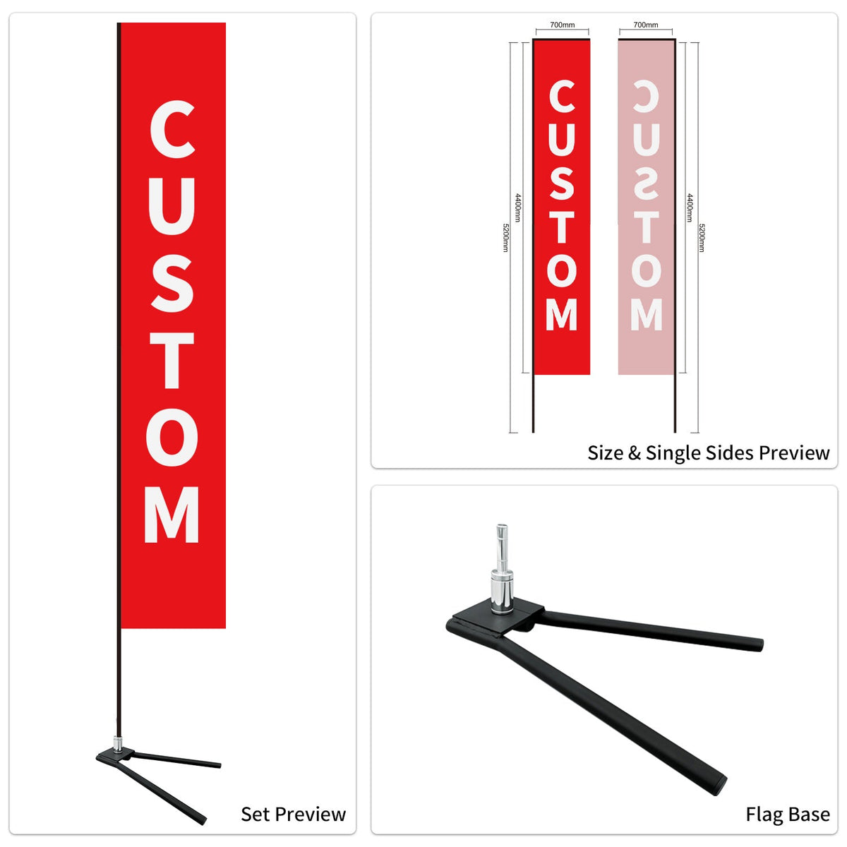 Custom Branded Flat Top Flags