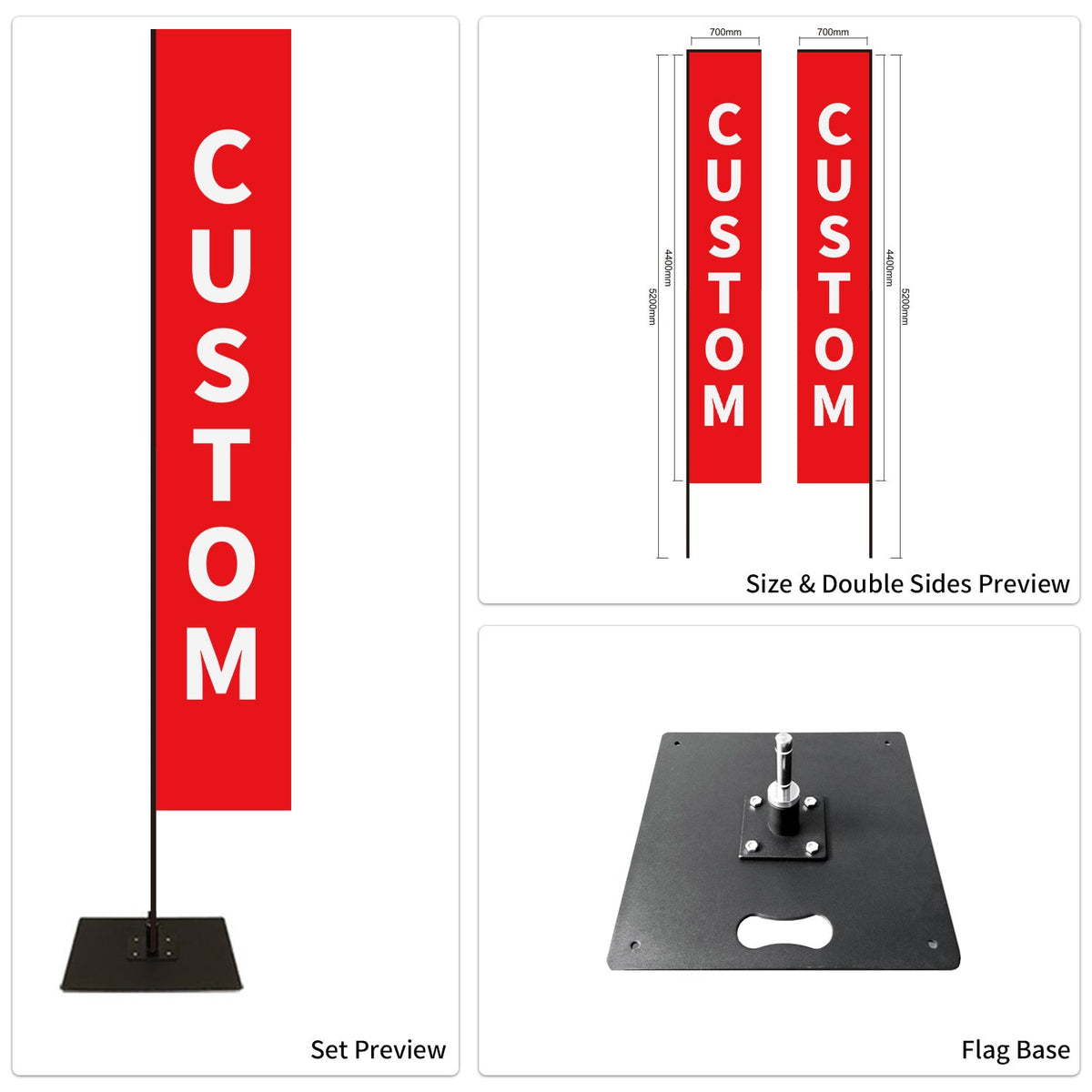 Custom Branded Flat Top Flags