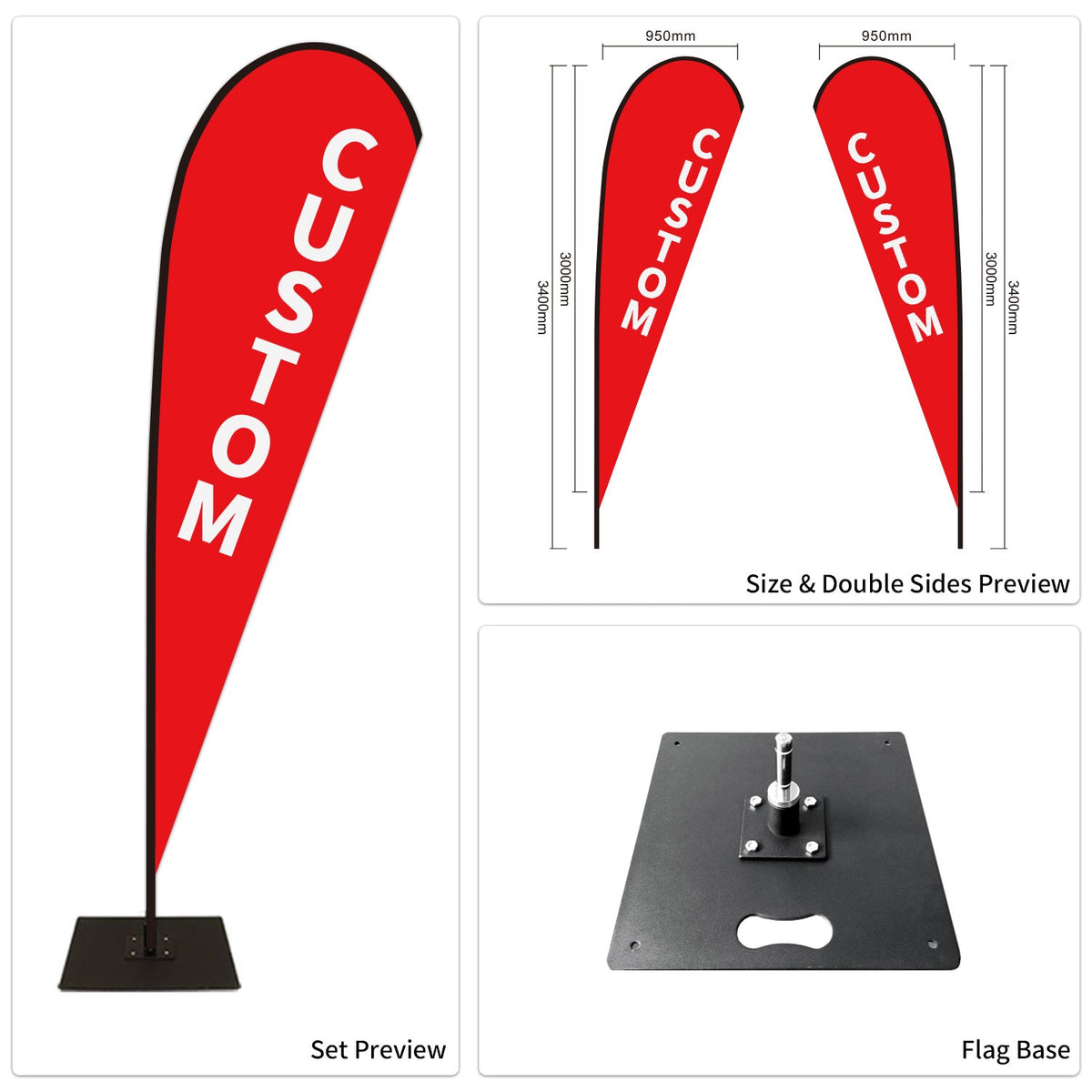 Custom Branded Teardrop Flags Australia