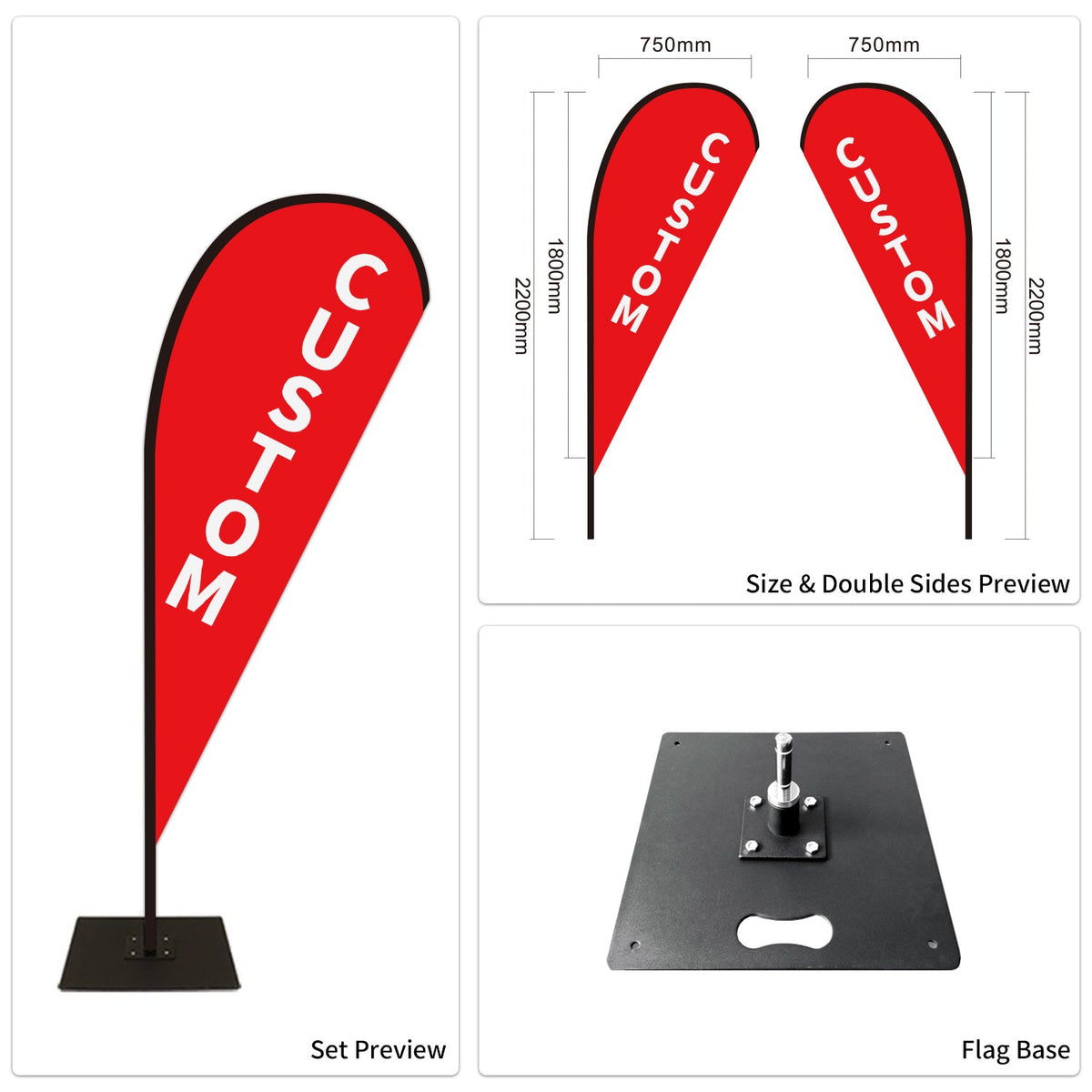 Custom Branded Teardrop Flags Australia