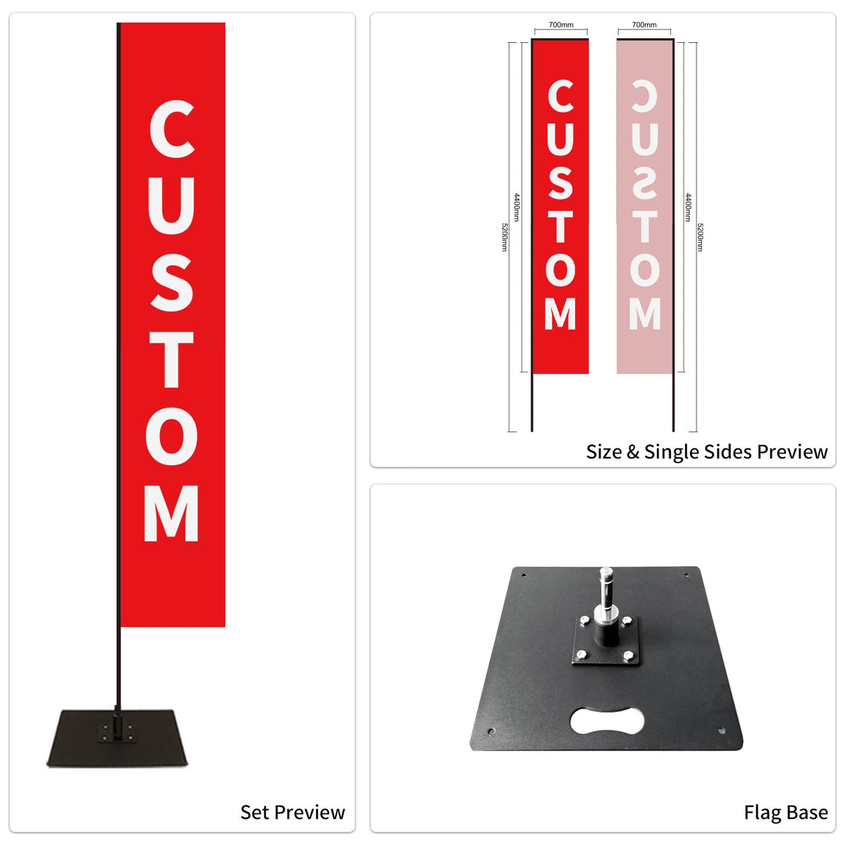 Custom Branded Flat Top Flags
