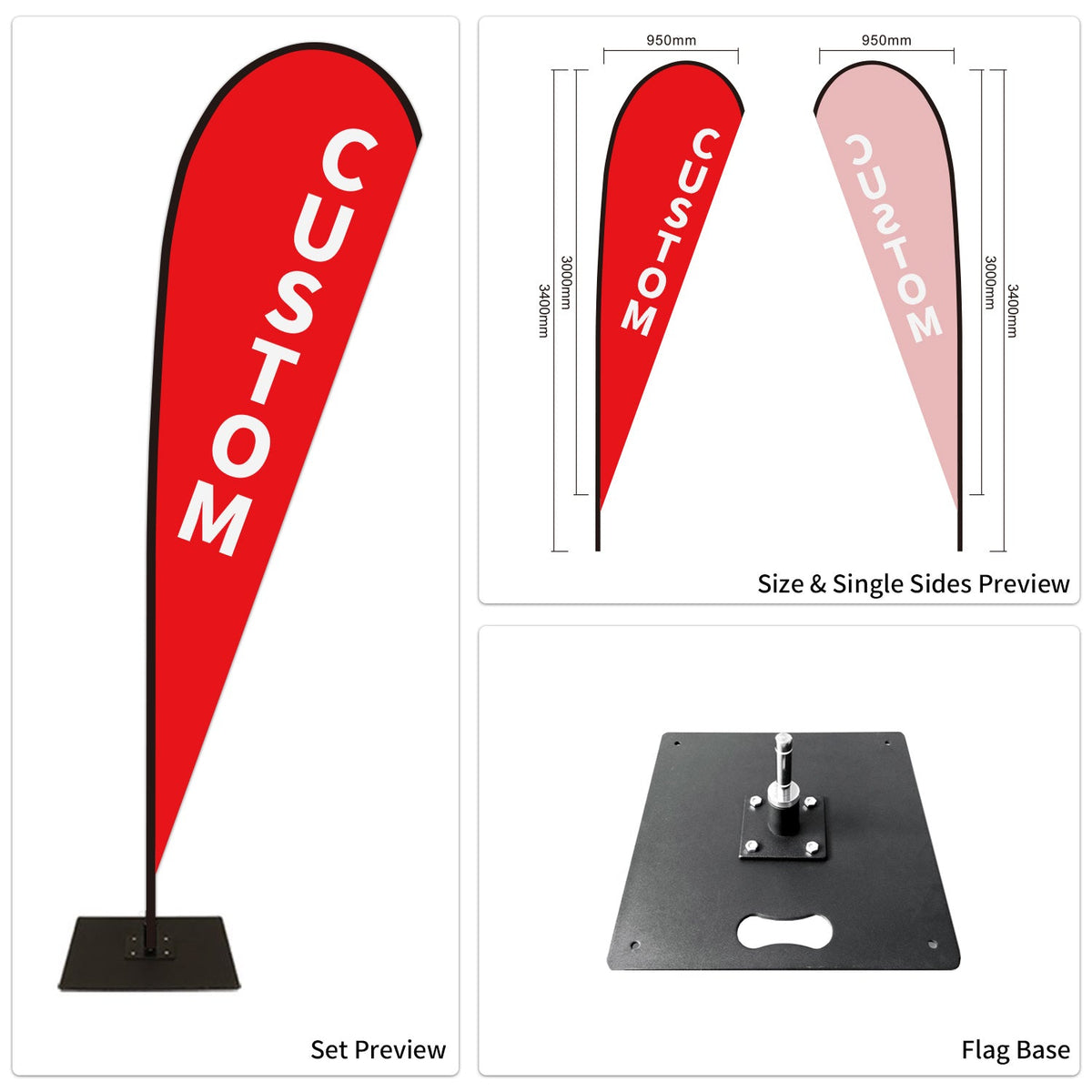 Used Car Dealership Tear Drop Flags