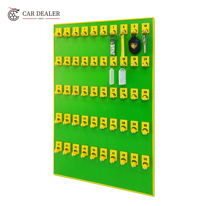 50 Hook Pet-Themed Wooden Key Holder Board