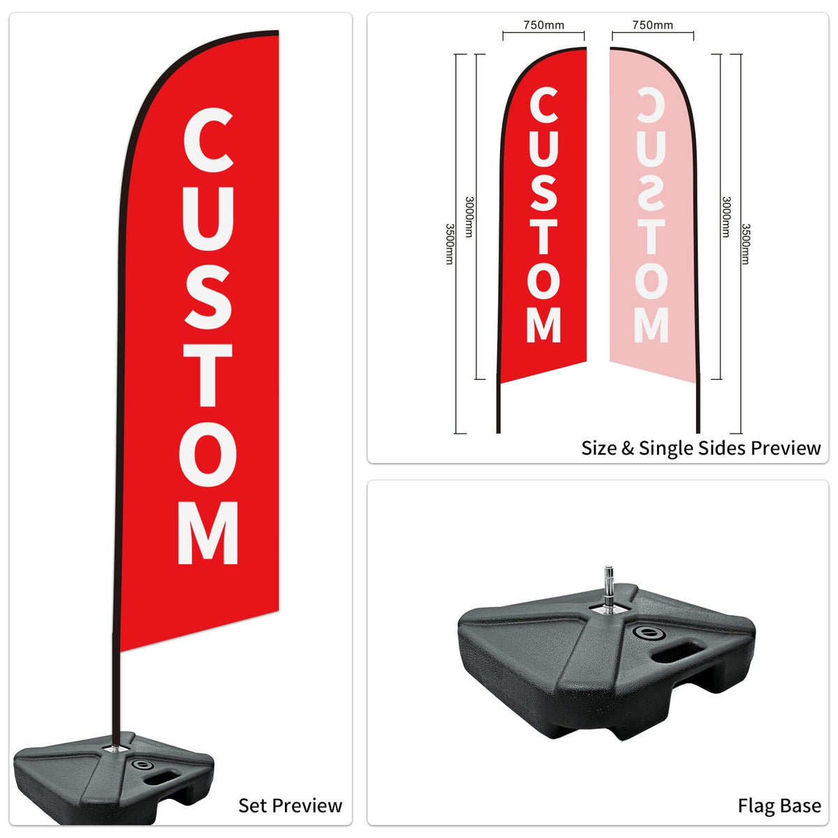 Caravans Advertising Feather Flags