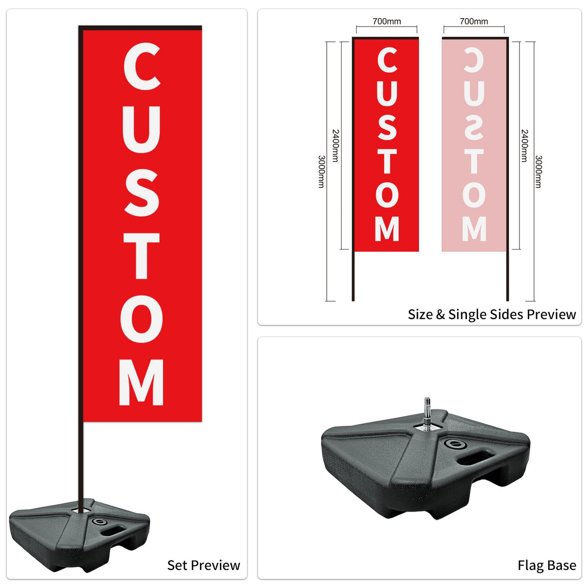 Custom Branded Flat Top Flags