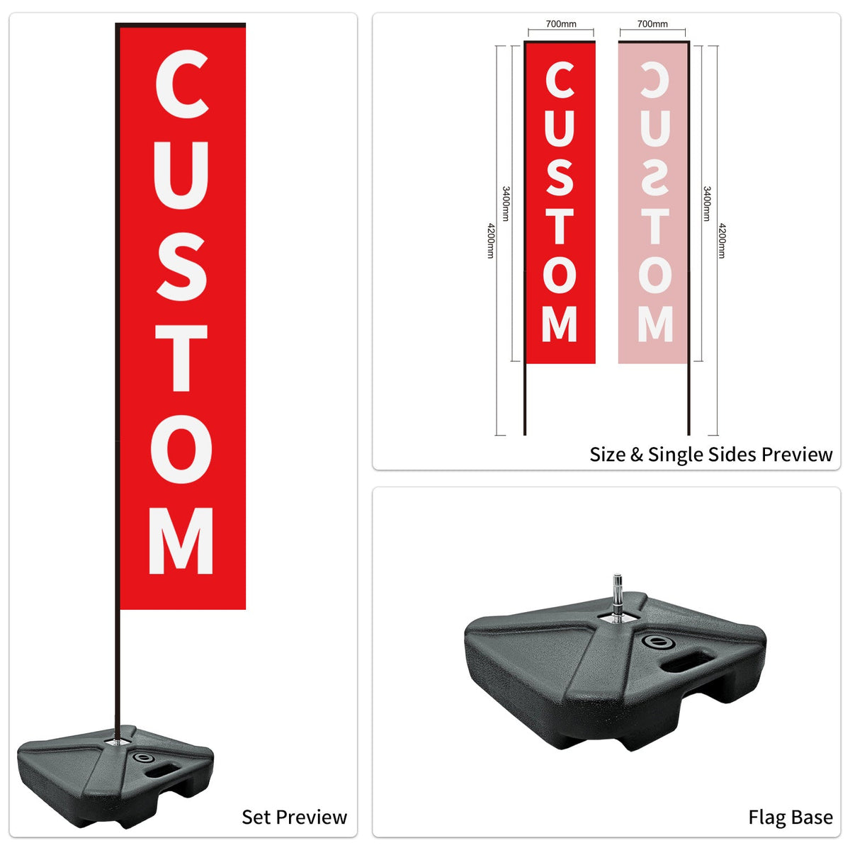 Custom Branded Flat Top Flags