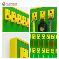 50 Hook Pet-Themed Wooden Key Holder Board